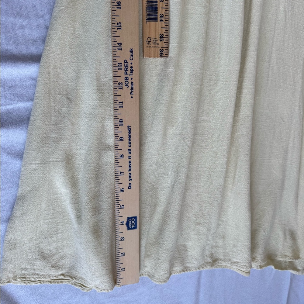 Petal‎ + Pup Butter Yellow Women XL Midi 100% Linen Dress Coastal Open side - Picture 8 of 8